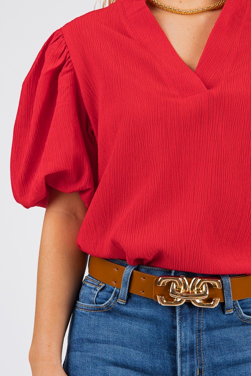 Roxanne Texture Top, Red - 0619-84h.jpg