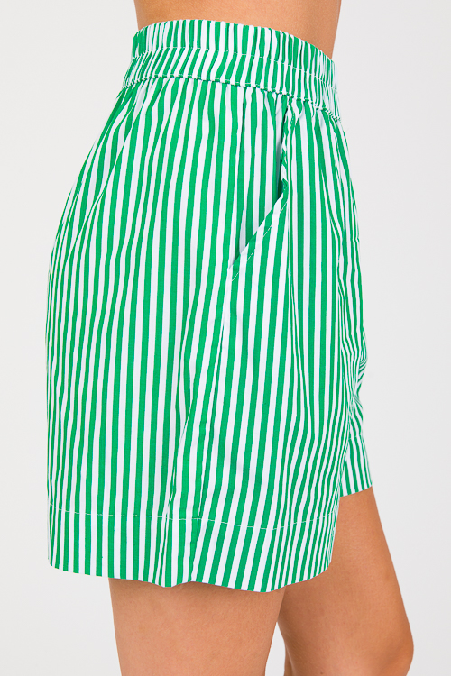 Karlie Stripe Shorts, Green