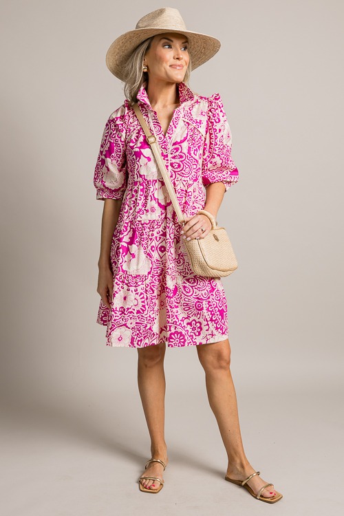Kim Floral Mix Dress, Magenta - 0620-4.jpg