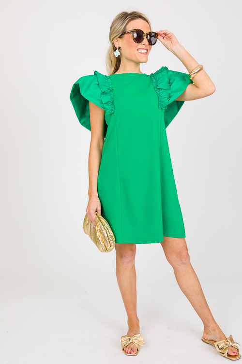 Katrina Shift Dress, Green SALE The Blue Door Boutique