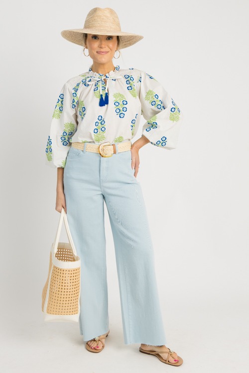 Raw Hem Wide Leg Pants, Snow Blue - 0620-58p.jpg