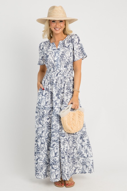Floral Meadow Maxi, Off White