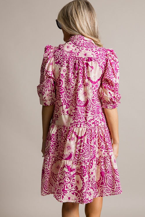 Kim Floral Mix Dress, Magenta - 0620-7.jpg