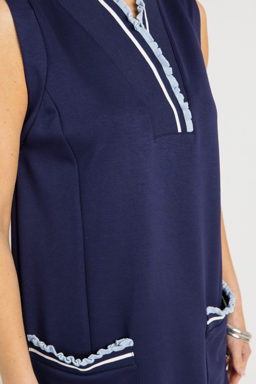 Soft Ruffle Trim Dress, Navy - 0620-7.jpg
