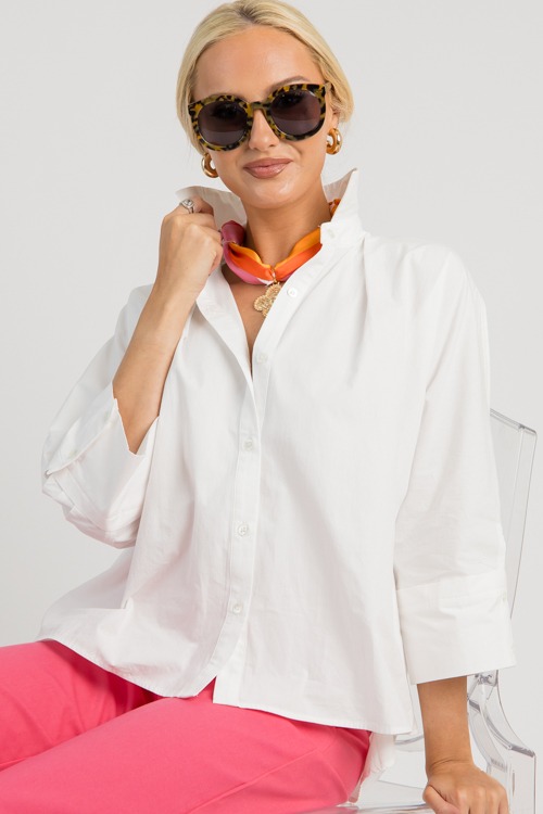 Elevated Button Down, White