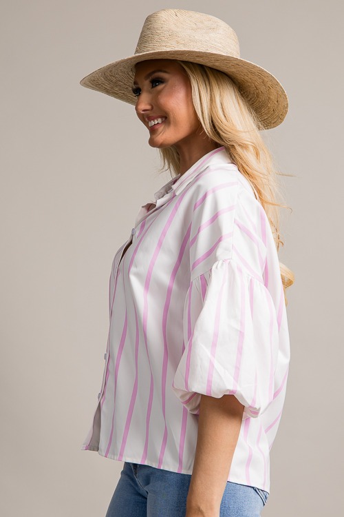 Bubble Sleeve Stripe Shirt, Lt. Pink - 0620-94.jpg