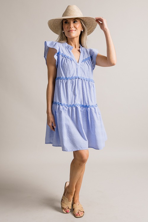 Pinstripe Ric Rac Dress, Blue - 0621-543.jpg