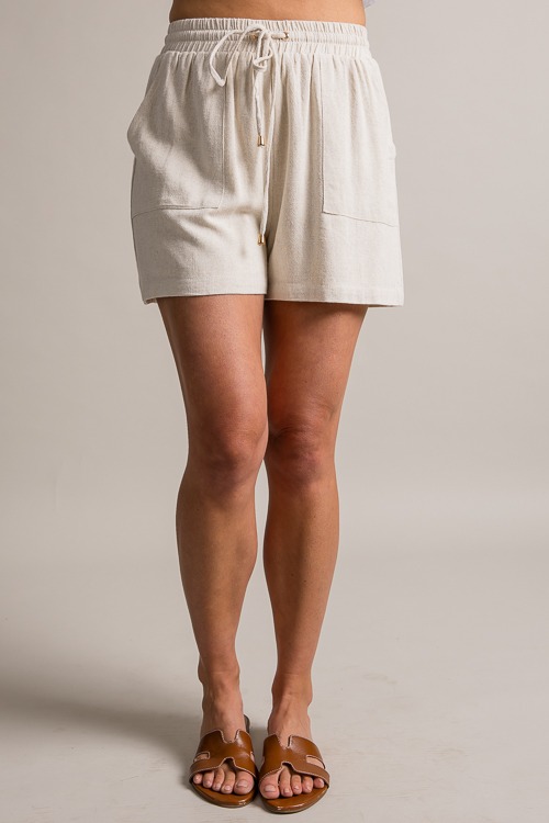Linen Shorts, Natural