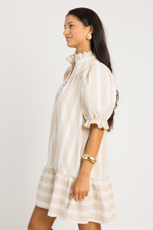Harrison Stripe Dress, Taupe - 0623-100.jpg