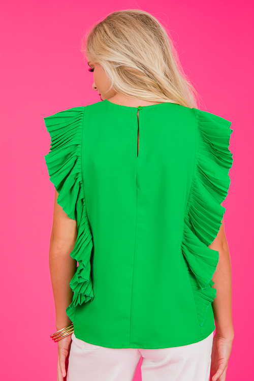 Side Show Blouse, Kelly Green