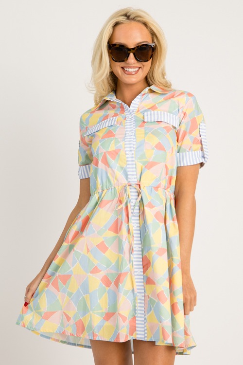 Abstract Stripe Trim Dress, Mul - 0623-72.jpg