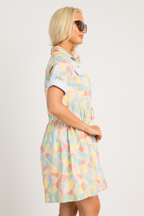 Abstract Stripe Trim Dress, Mul - 0623-73.jpg