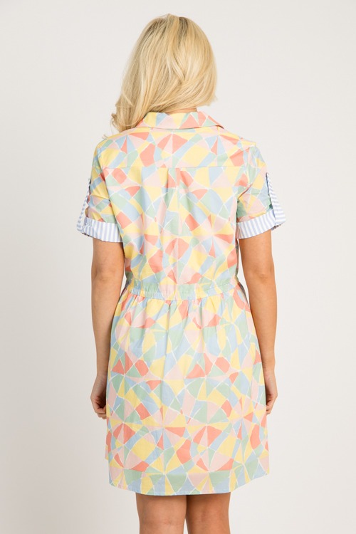 Abstract Stripe Trim Dress, Mul - 0623-74.jpg