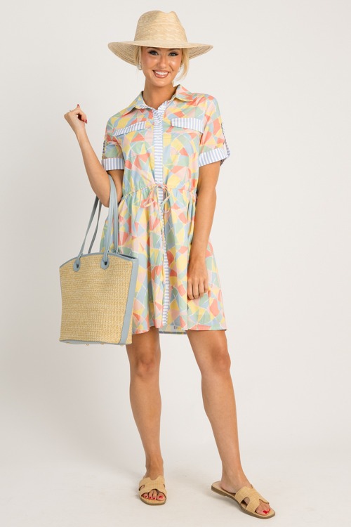 Abstract Stripe Trim Dress, Mul - 0623-76.jpg