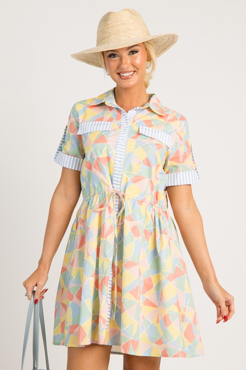 Abstract Stripe Trim Dress, Mul - 0623-77.jpg