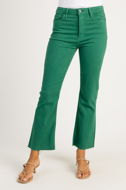 Raw Hem Crop Flares, Green - 0624-131.jpg