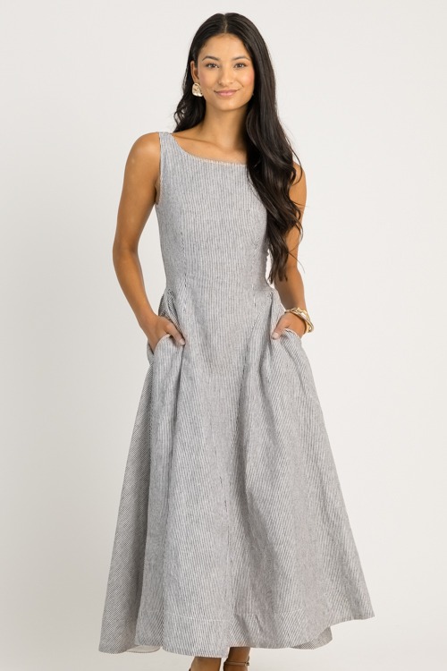 Pinstripe Linen Maxi, Black Whi - 0624-22p.jpg
