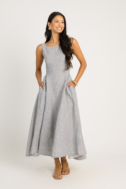 Pinstripe Linen Maxi, Black Whi - 0624-23.jpg