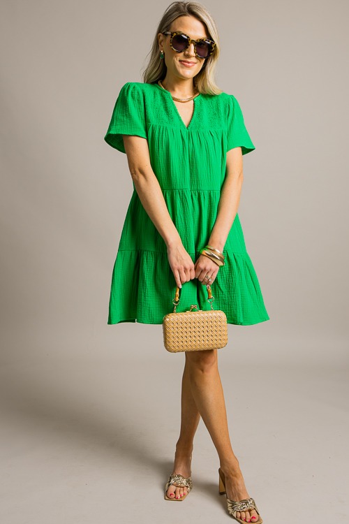 Smock Yoke Gauze Dress, Green - 0624-29-Edit.jpg