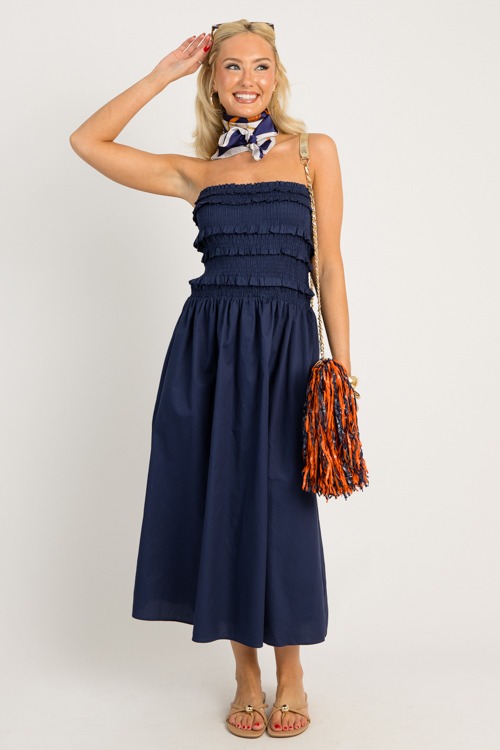 Darby Smock Midi, Navy