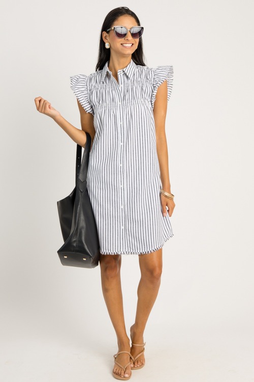 Stripe Fray Trim Shirt Dress - 0624-42.jpg