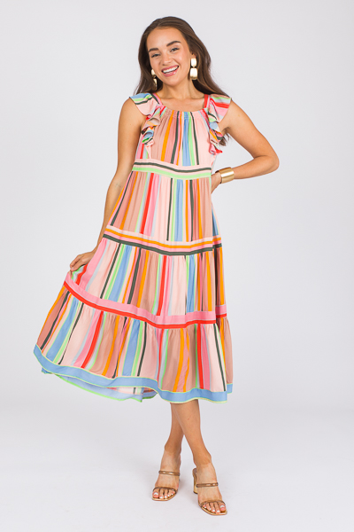 Seychilles Stripe Midi, Pink