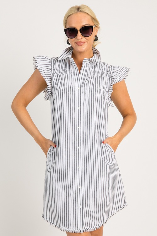 Stripe Fray Trim Shirt Dress - 0624-90.jpg