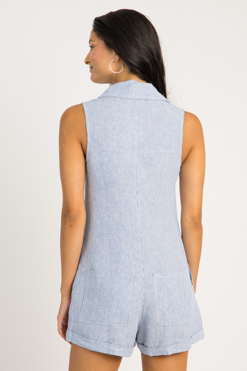 Striped Linen Zip Romper, Blue - 0625-15.jpg