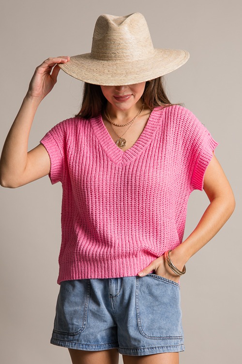 Gracen Sweater, Hot Pink
