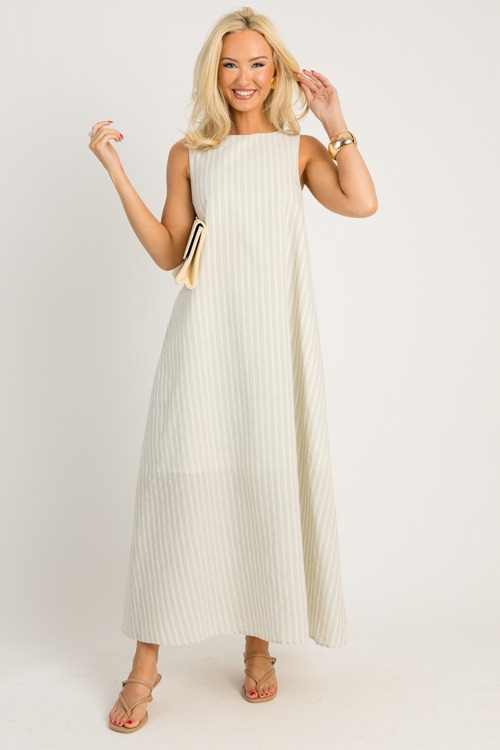 Pinstripe Maxi, Black Stripe