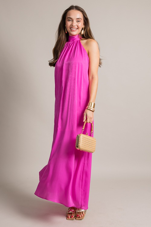 Satin Halter Maxi, Fuchsia - 0625-6.jpg