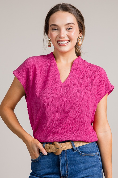 Benson Texture Top, Fuchsia - 0626-109.jpg