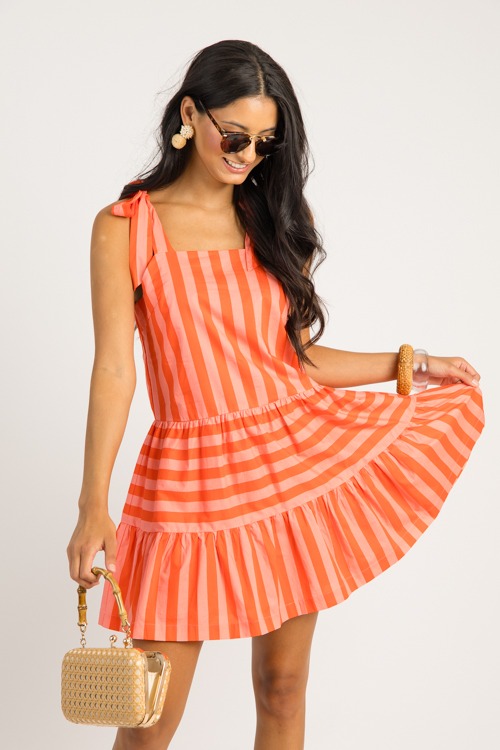 Tie Strap Stripe Dress, Orange - 0626-18h.jpg