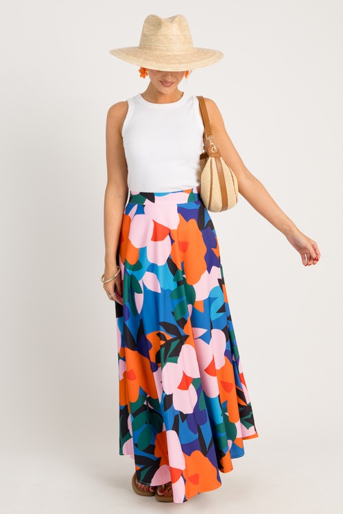 Bold Personality Maxi Skirt, Multi