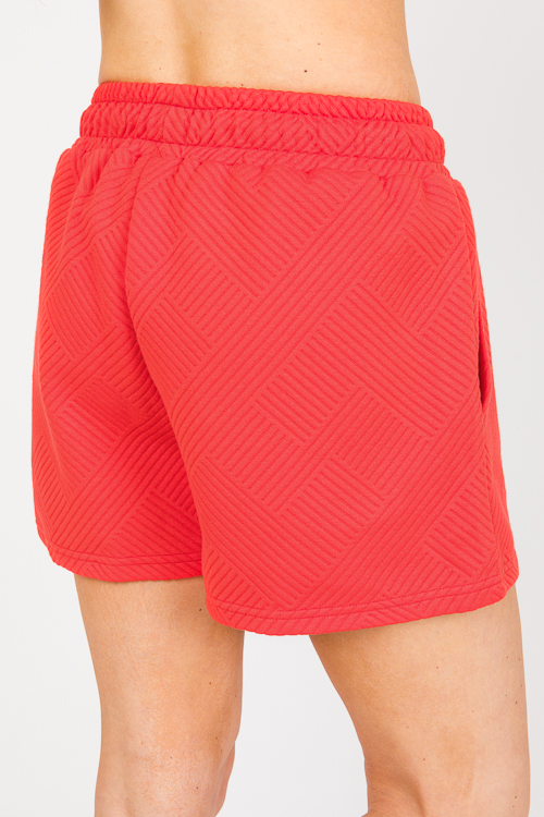 Solid Texture Shorts, Orange