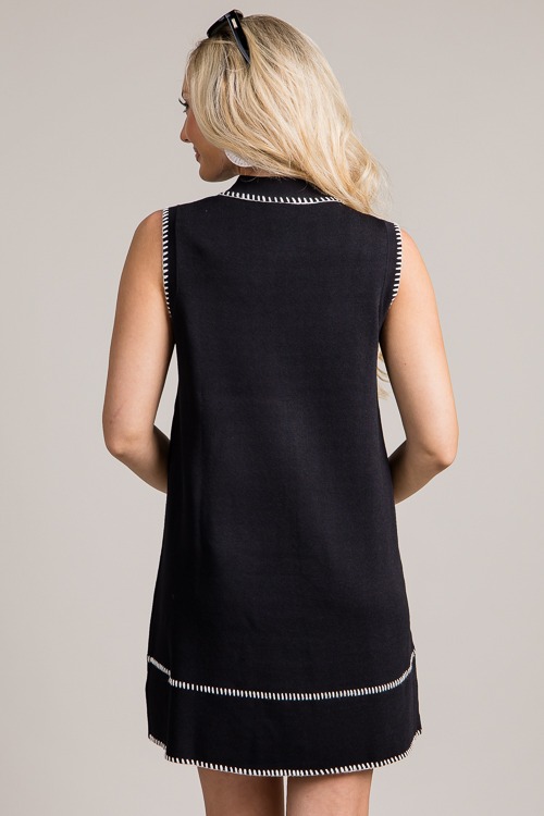 Stitch Contrast Polo Dress, Black - 0626-46.jpg