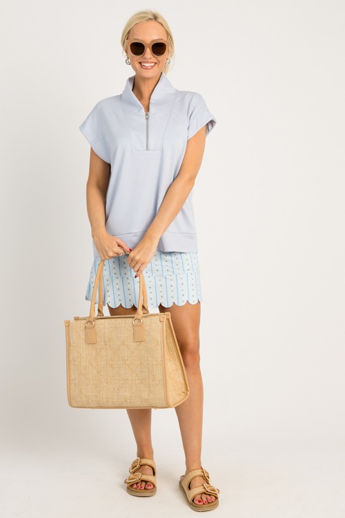Floral Stripe Scallop Skort, Bl - 0626-47h.jpg