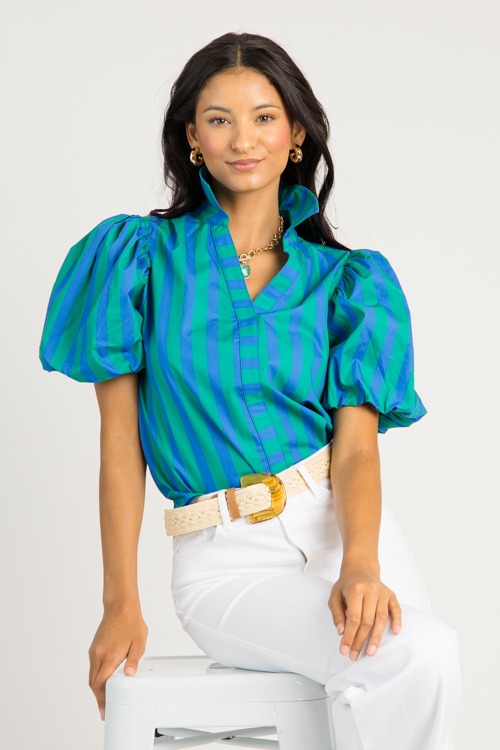 Bold Stripe Top, Green Blue - 0626-72p.jpg