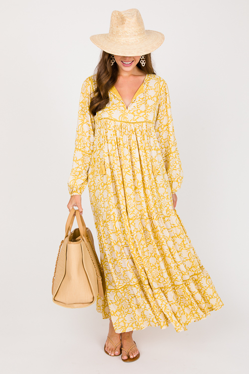 Ladder Trim Floral Maxi