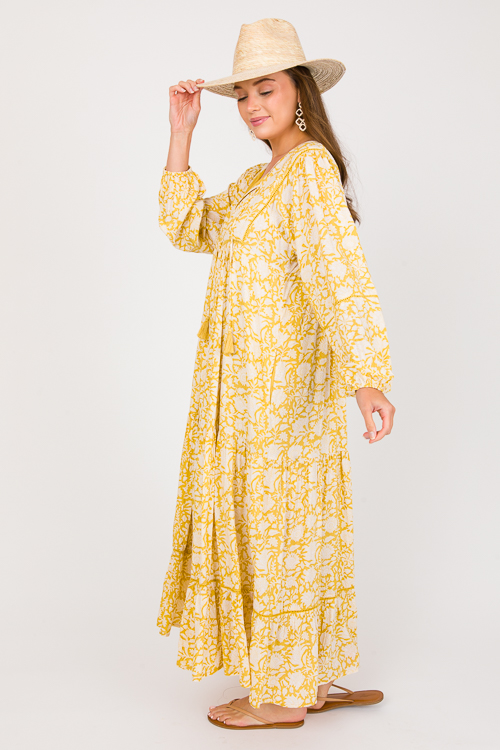 Ladder Trim Floral Maxi