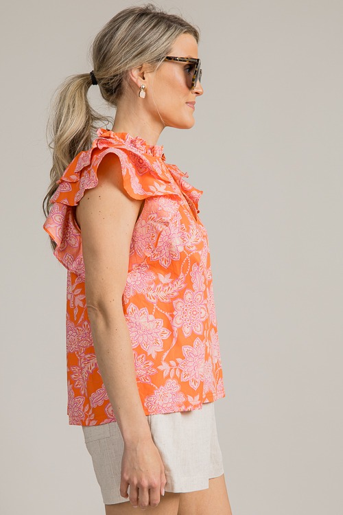 Janette Floral Top, Orange - 0627-106.jpg