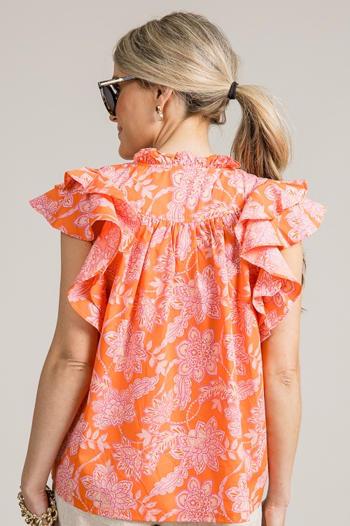 Janette Floral Top, Orange - 0627-108.jpg