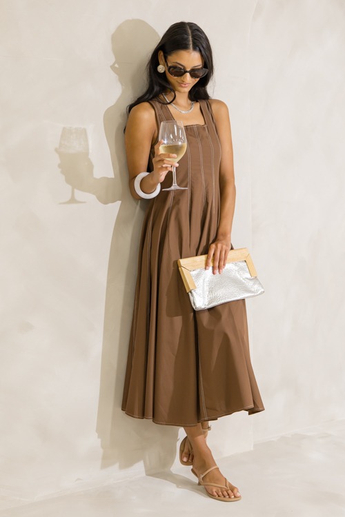 Seamline Contrast Maxi, Brown