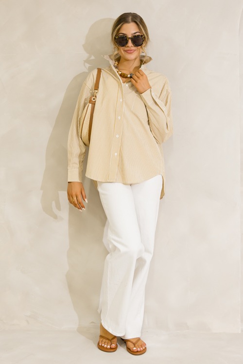 Striped Shorts Set, Bronze - 0627-120.jpg