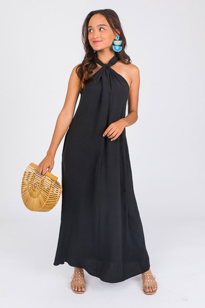 hairstyle with halter dress Palm Sleeveless Maxi Dress main image 1