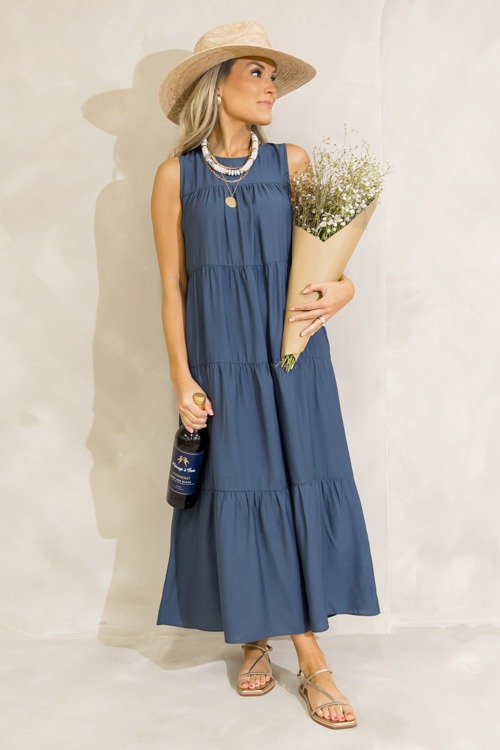 Kim Tiered Maxi, Deep Blue