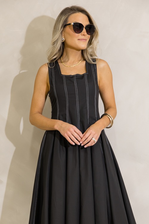 Seamline Contrast Maxi, Black