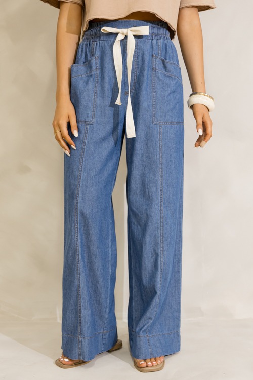 Chambray Draw Waist Pants, Deni - 0627-195p.jpg