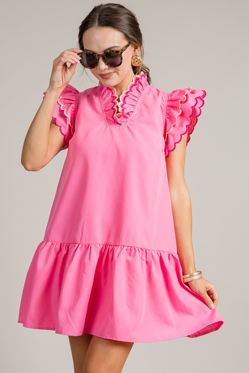 Scalloped Ruffles Dress, Pink - 0627-22.jpg