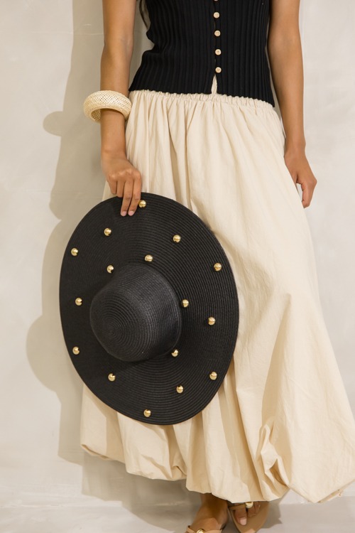 Bubble Hem Maxi Skirt, Beige - 0627-268.jpg